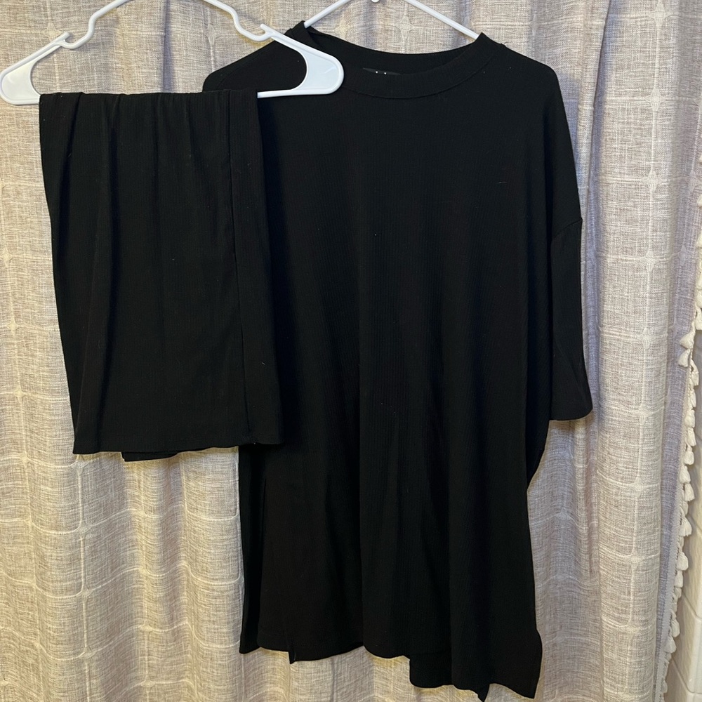 Black Dressed in LALA Playsuit Top and pants set